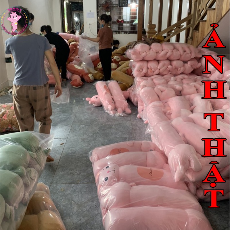 Gối Ôm Hình Thú Đủ Mặt Sư Tử, Khỉ, Ếch,Thỏ Hàng Cao Cấp Xuất Siêu Thị Giặt Máy Thoải Mái