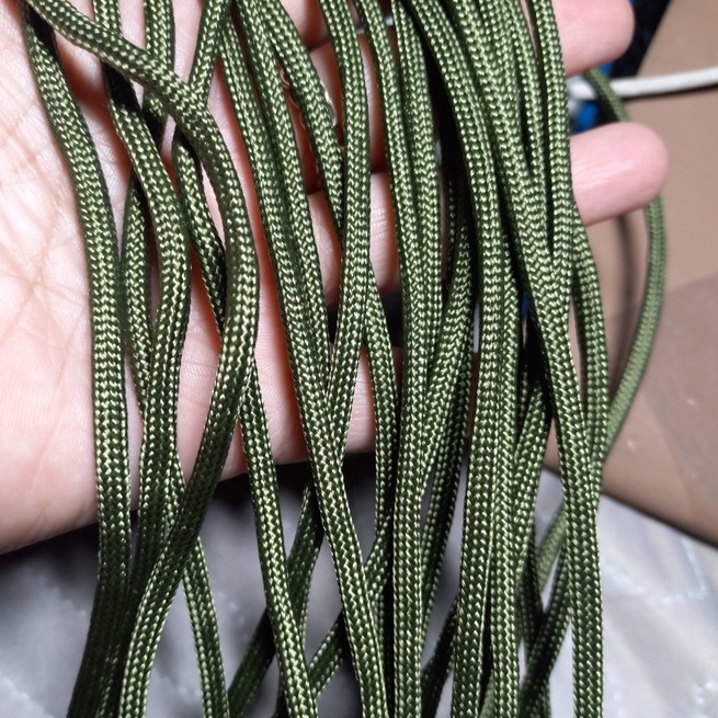 3/5mét dây PARACORD đan vòng tay 4MM 7 lõi màu rêu