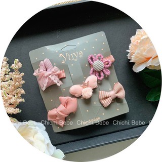 Set kẹp tóc handmade cho bé gái T019