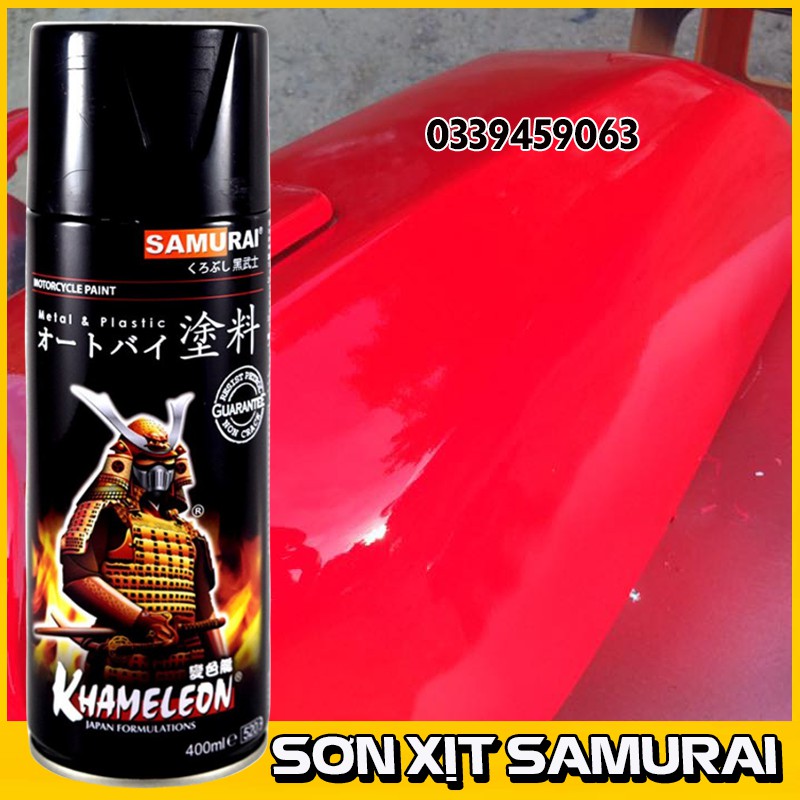 Sơn Samurai Màu Đỏ 6 - Chai Sơn Xịt Màu Đỏ Samurai 33/6
