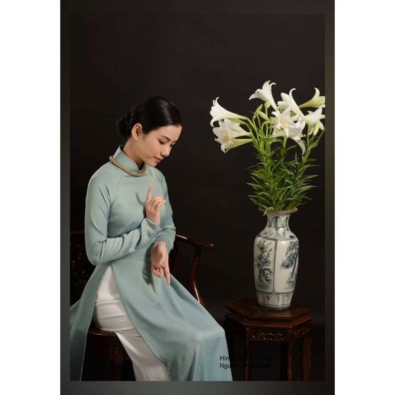 Áo Dài lụa Tây Thi dáng dài truyền thống
