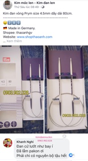 Kim đan vòng Prym - Made in Germany