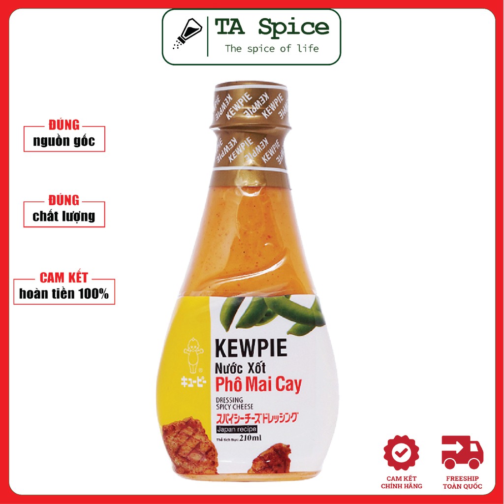 Xốt Gà Chiên Phô Mai Cay Hấp Dẫn Kewpie 210ml - Dressing chicken fried spicy cheese
