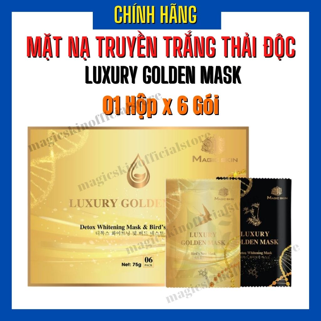 Mặt nạ ủ yến thải độc cấy trắng Luxury Golden Mask Magic Skin - MS.010