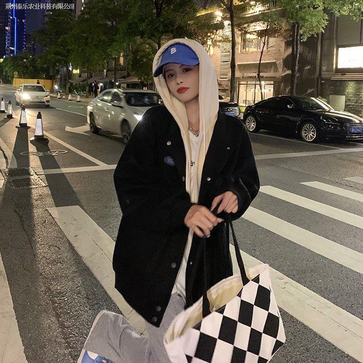 Áo nỉ dài tay giả hai lớp phong cách Hàn Quốc thời trang thu đông mới cho nữ