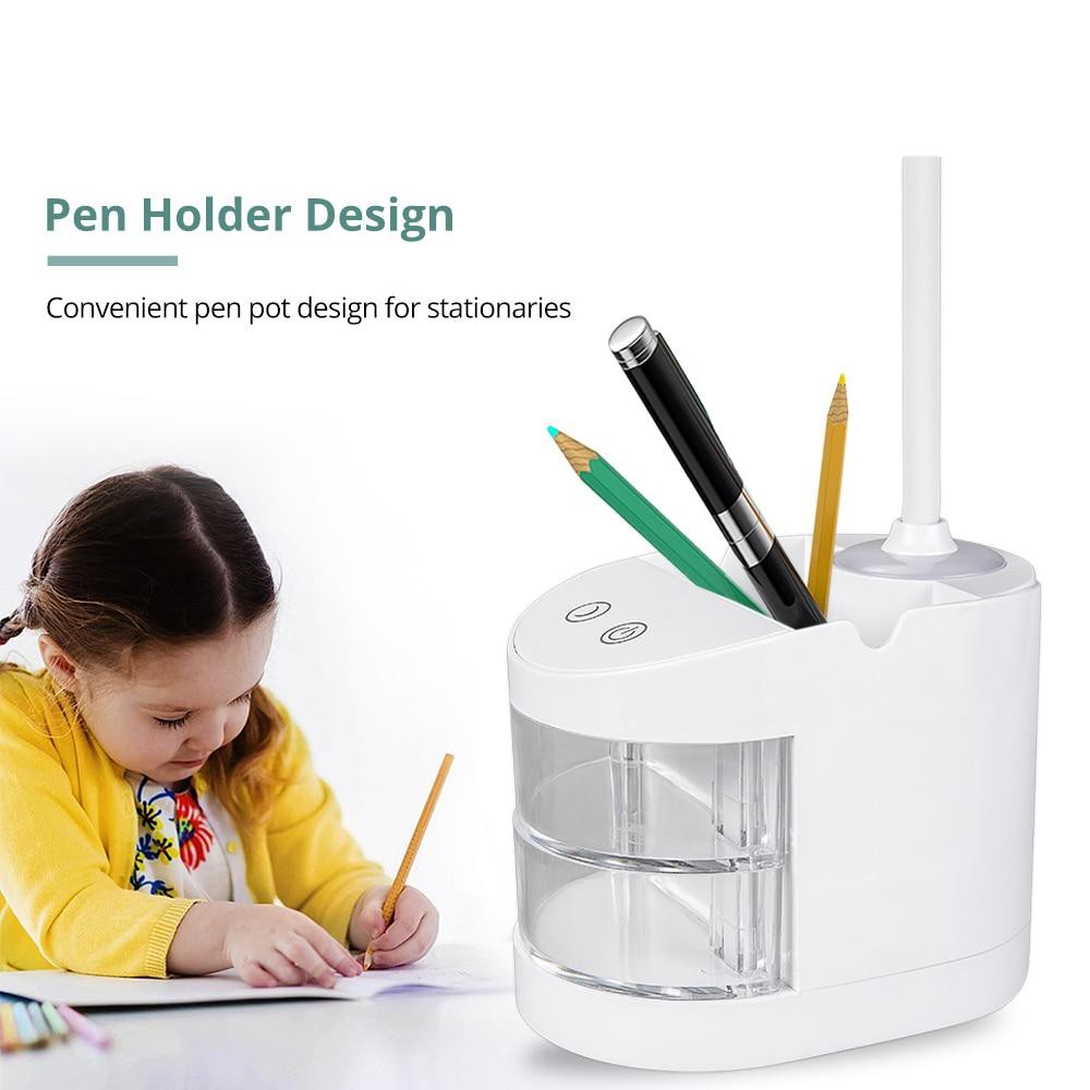 Đèn học để bàn chống cận thị sạc tích điện cổng USB có Ngăn chứa đồ mã 36013