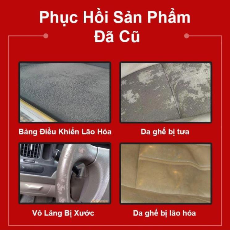 [HÀNG XỊN] Dung Dịch Đánh Bóng Nhựa Nhám, Ghế Da Công nghệ Mỹ 450ML- Phục Hồi, Bảo Vệ, Dưỡng Nội Thất Ô tô - SANTA