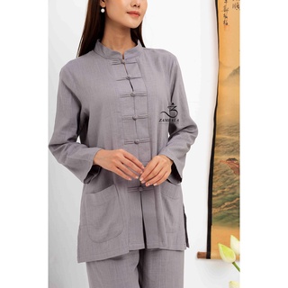 Quần Áo Ngồi Thiền Yoga, Đi Lễ Chùa Cao Cấp, Cắt May Thủ Công ZAMBALA - An Điền Nữ - Lãnh Tụ Nữ