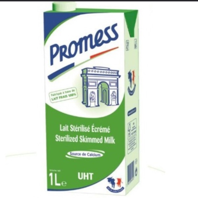 Sữa tươi Promess tách béo hoàn toàn nhập từ Pháp thùng 6 hộp 1 lít