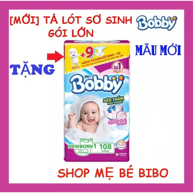 TẢ LÓT CHO BÉ SƠ SINH NEWBORN 1 BOBBY 108M