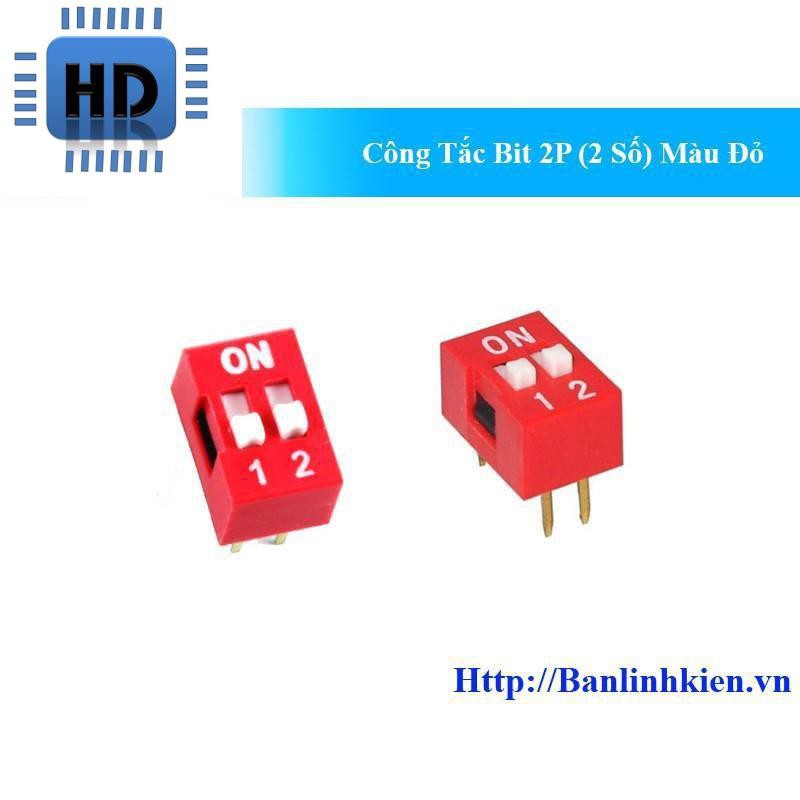 Công Tắc Bit 2P (2 Số) Màu Đỏ zin HD1