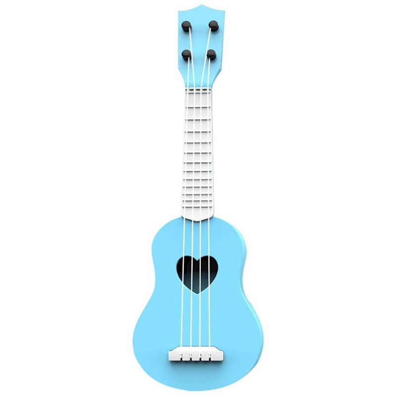 Đồ chơi đàn ukulele mini màu xanh dương/ hồng đáng yêu hỗ trợ học tập cho trẻ em người mới bắt đầu