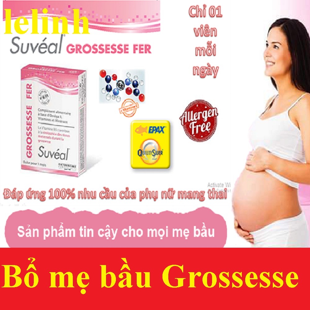 Grossesse fer bổ bà bầu suveal  và mama care plus