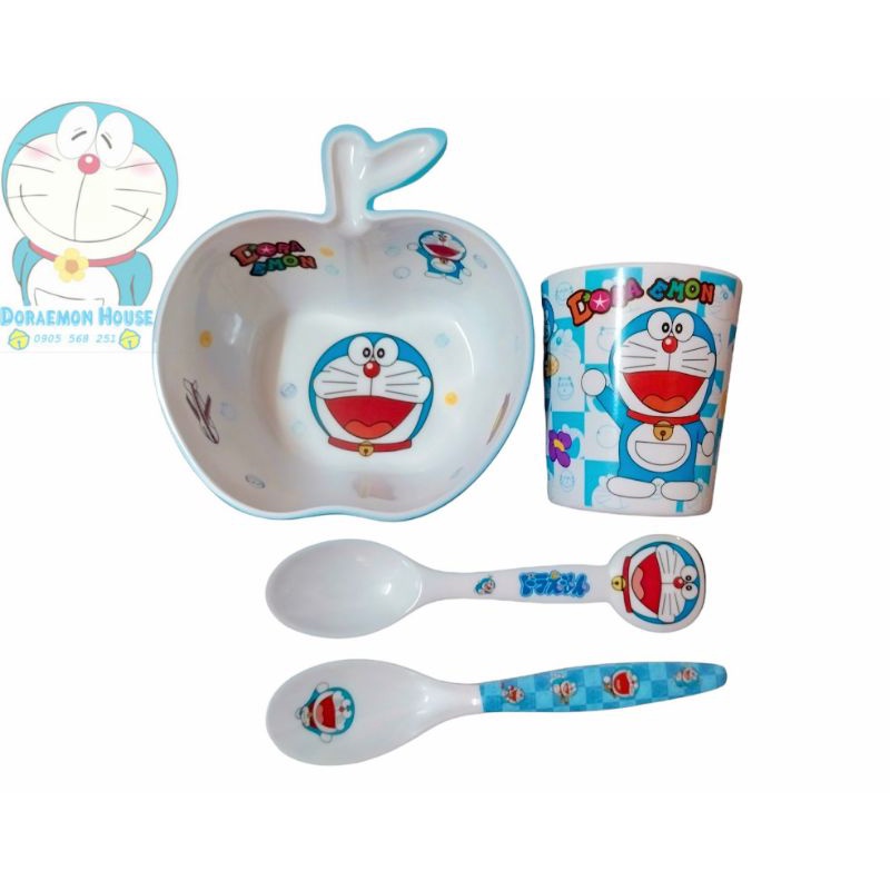 💎SET TÔ/CHÉN MUỖNG LY DOREMON💎DORAEMON HOUSE