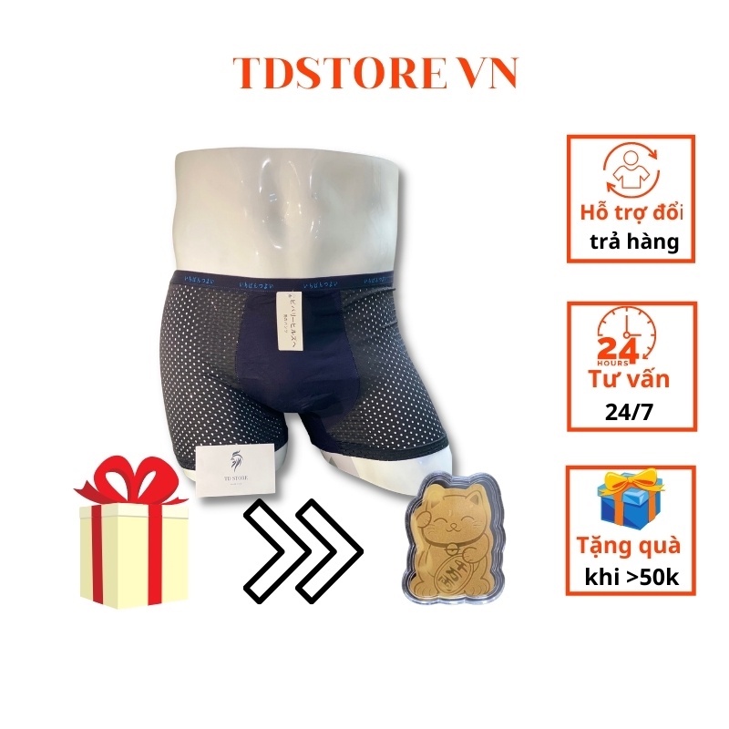 quần lót nam boxer Tdstorevn combo 4 quần thông hơi co giãn 4 chiều thoáng khí , quần sịp đùi nam mã TD39