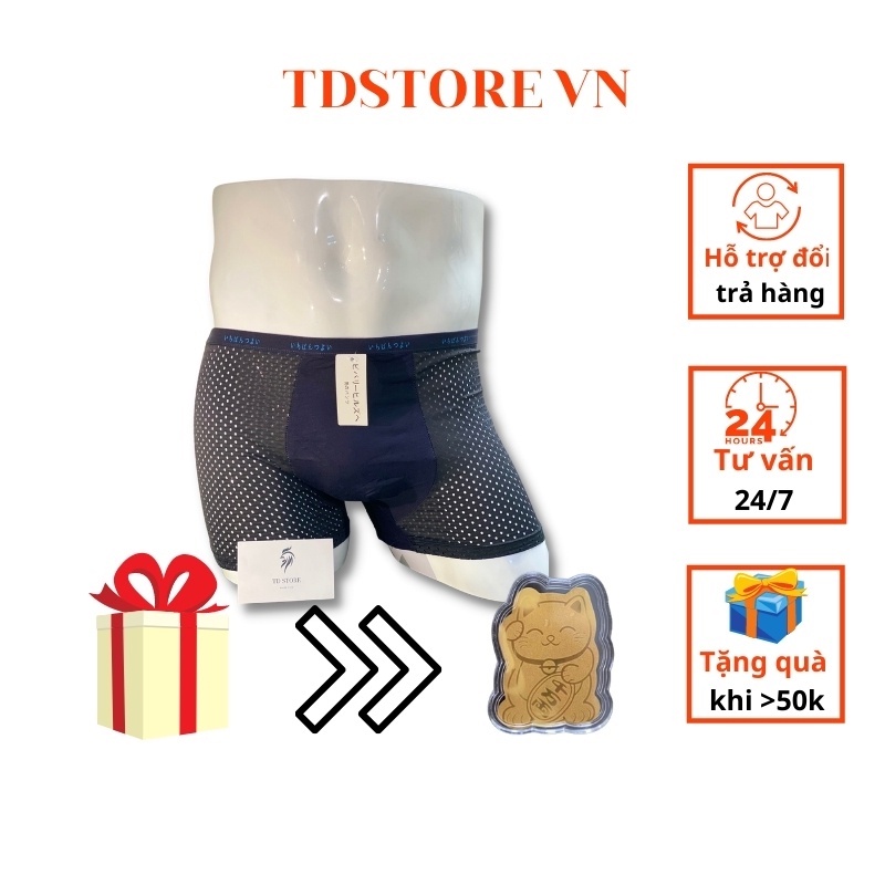 Quần lót nam đùi dạng lưới, quần sịp nam thông hơi boxer combo 4c