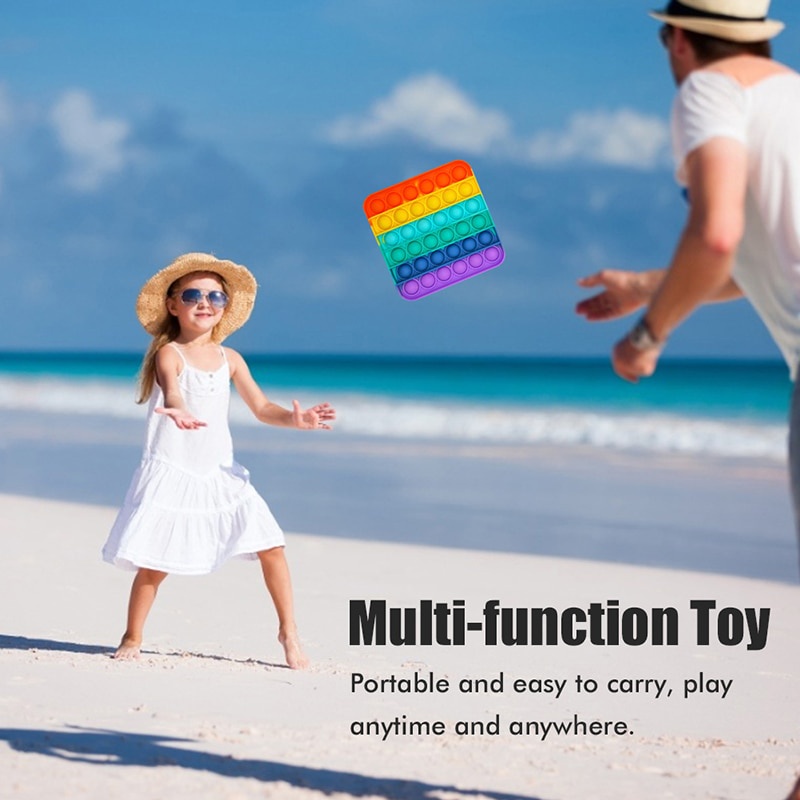 Big Size Pop It Fidget Toys Push Bubble For Schoolbag Board Pendant Adult Stress Relief Toy Pops it Kids Anti-Stress