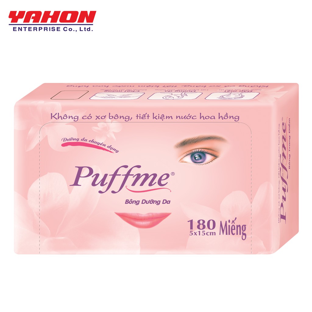 BỘ 3 BÔNG DƯỠNG DA PUFFME AIRLAID 180 MIẾNG