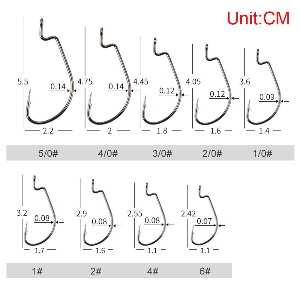 Set 10 Lưỡi Câu Cá Bằng Thép Carbon Hình Giun