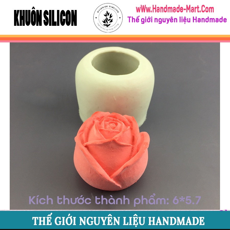 Khuôn silicon hoa hồng 4D đủ kích thước dùng làm bánh hay tạo hình đẹp chuẩn DIY - HM056