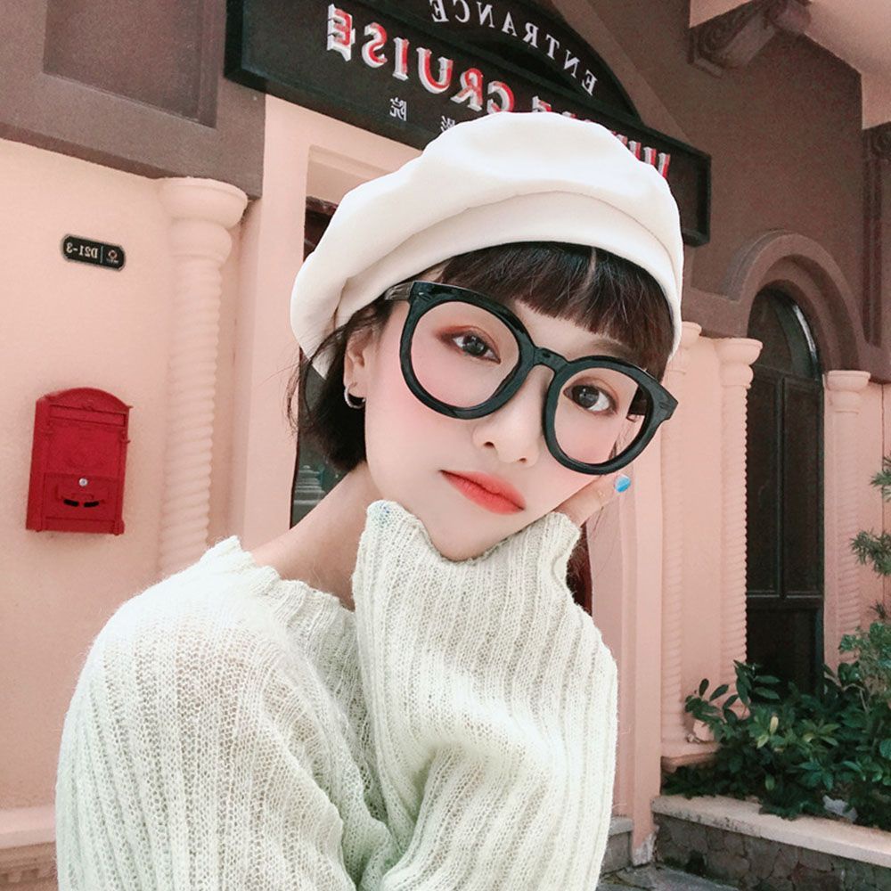 Mũ beret vải thời trang cao cấp cotton co giãn màu sắc đơn giản phong cách cổ điển Pháp cho nữ