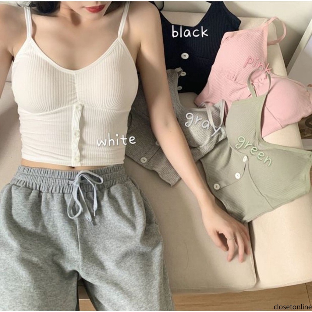 Áo 2 Dây Nữ Gợi Cảm Dễ Mặc Dễ Phối đồ Với Chất Liệu Thun 5 Màu Có đệm Ngực