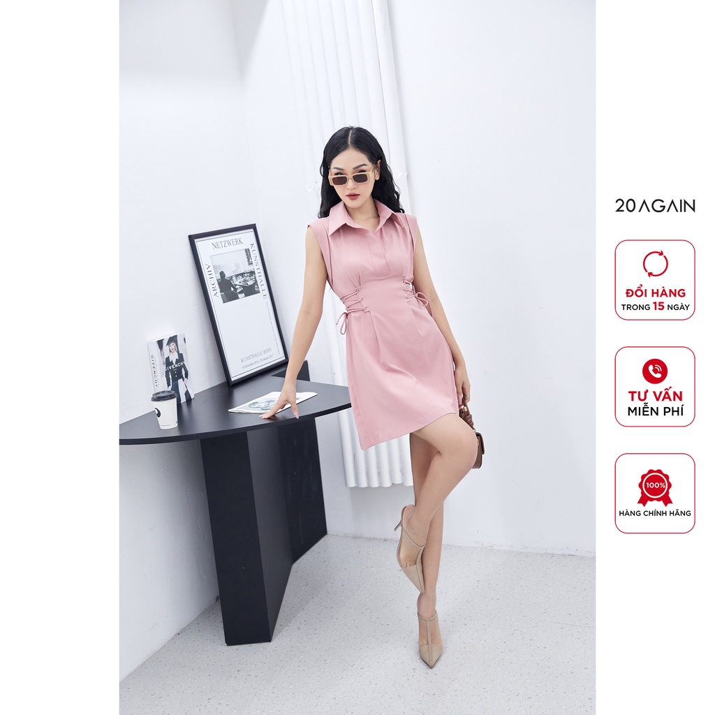 Đầm sát nách 20Again thiết kế đan dây eo cổ đức form dễ mặc, chất mềm mại nịnh da DEA2398