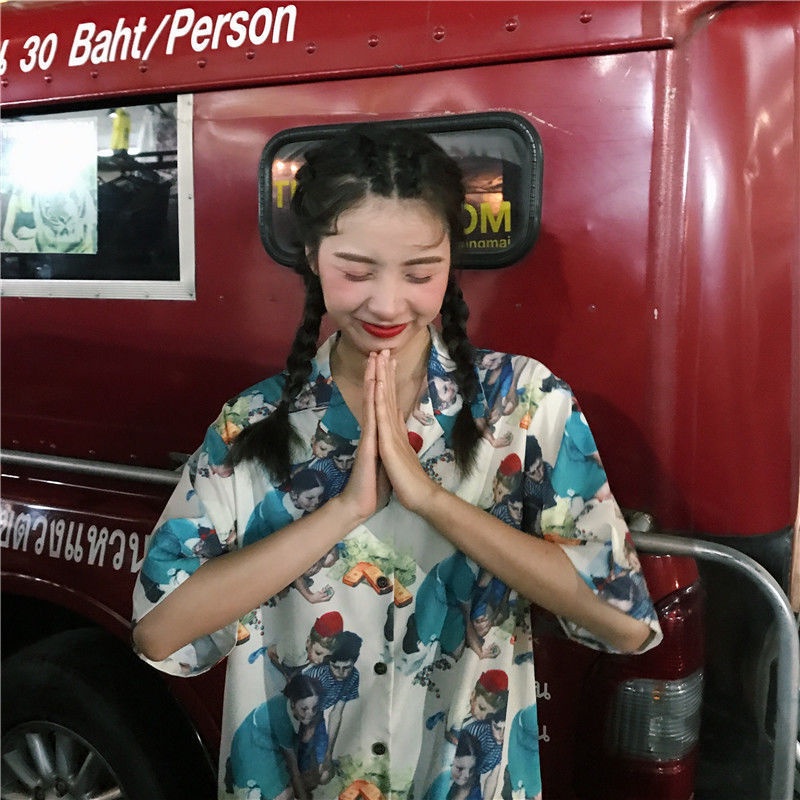 Áo sơ mi nữ tay ngắn phong cách Hàn Quốc mới