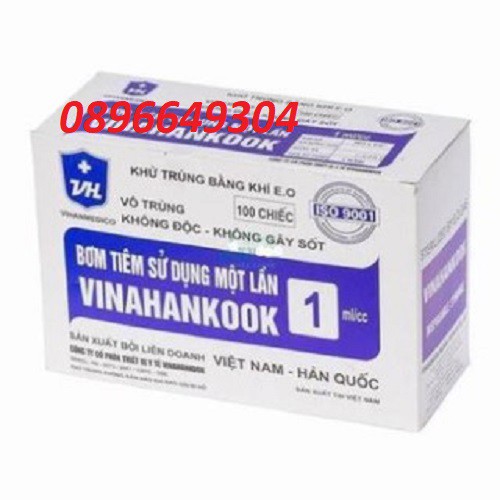 Bơm tiêm 1ml vinahankook hộp 100c