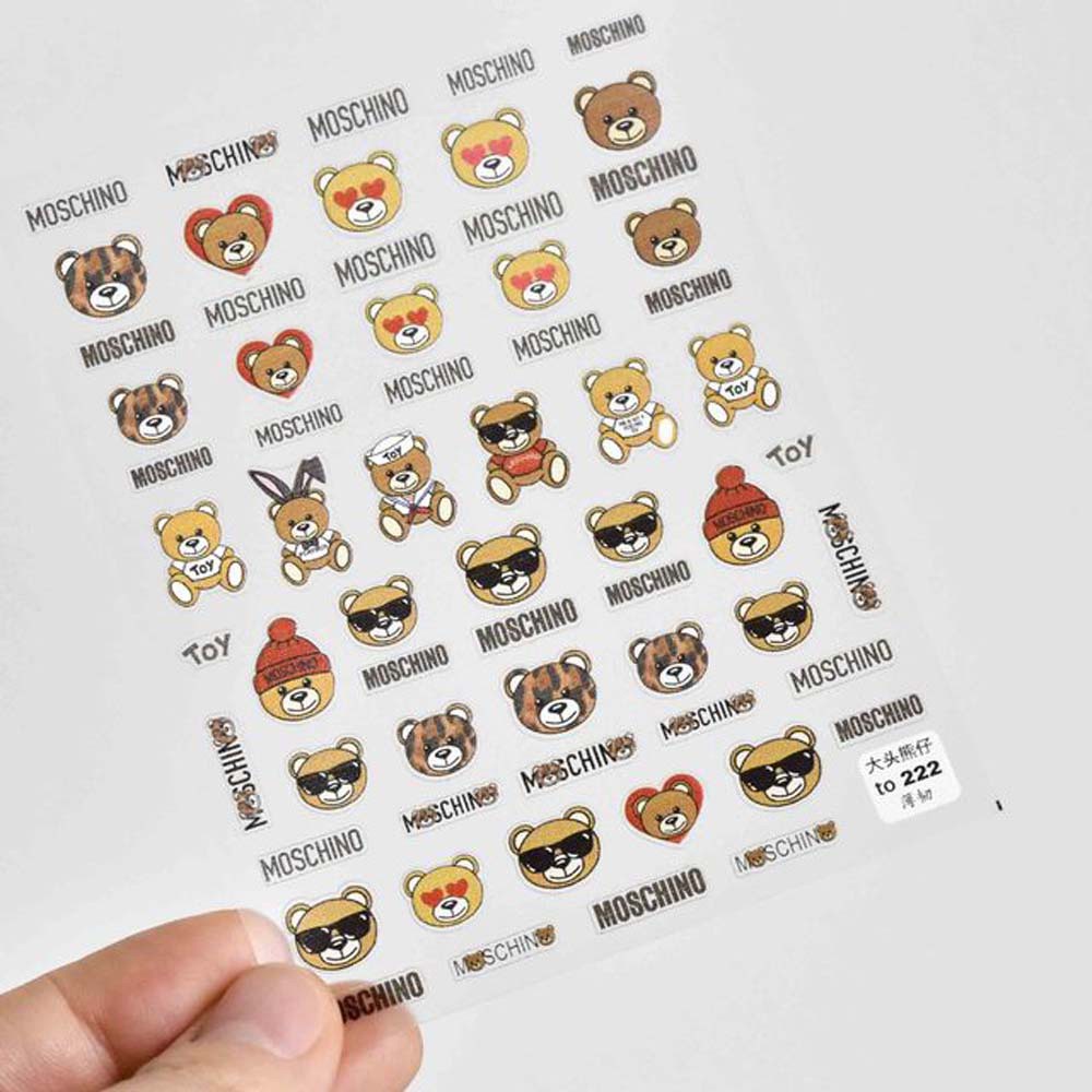 [Hàng mới về] Miếng Dán Móng Tay Hình Hoạt Hình 3D Siêu Mỏng Dễ Thương Diy