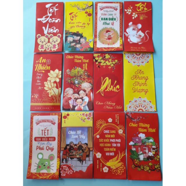 Combo 20 túi lì xì các mẫu chọn đẹp