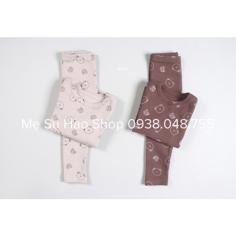 BỘ DÀI TAY TRẺ EM HÃNG DAJOA HÀN QUỐC MẪU GẤU RẤT XINH