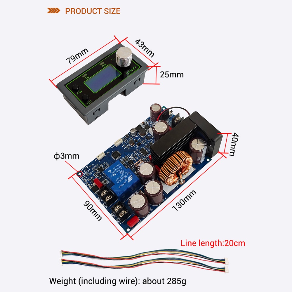 Thiết bị sạc pin năng lượng mặt trời PCBFUN WZ10020L 100V 1000W chất lượng cao