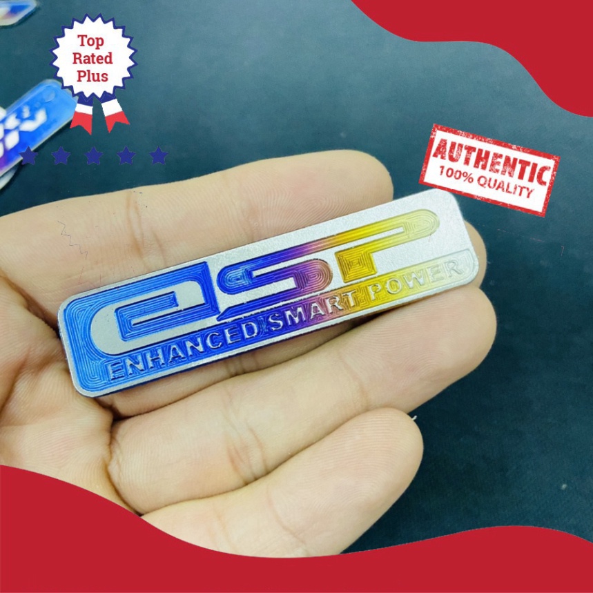 [HCM XẢ KHO MÙA DỊCH] Combo tem titan dán NẮP NƯỚC và logo ESP dán pô e các dòng xe Vario, Click, Vision, AB