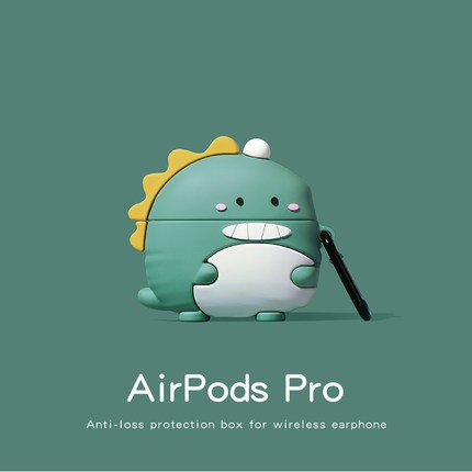 Vỏ bọc silicon Airpods 1 2 3 Pro KHỦNG LONG BỜM VÀNG cho hộp sạc tai nghe Bluetooth Airpod 2 Dragon