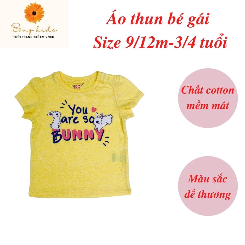 Áo thun cho bé gái, áo phông bé gái chất cotton mềm mát, size 9m - 3/4 tuổi - BONGKIDS