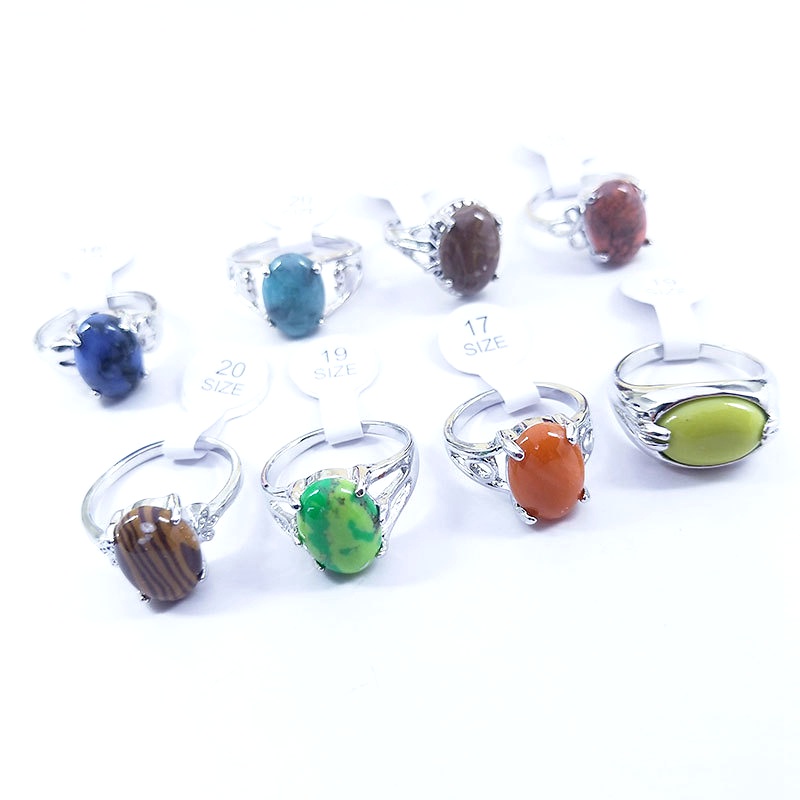 Bộ 10 NhẫN HợP Kim NhiềU MàU SắC