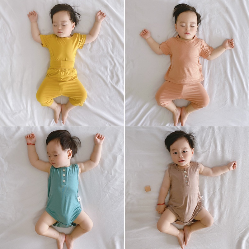 Bộ Đồ Ngủ Tay Ngắn Mặc Ở Nhà Thiết Kế Mỏng Dành Cho Nam Và Nữ