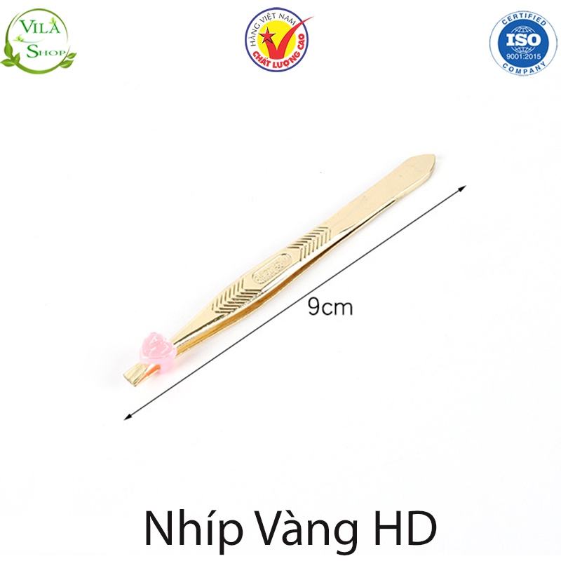 Nhíp Đa Năng Nhổ Lông Mày, Nhíp Nhổ Tóc Bạc, Tóc Sâu Màu Vàng HD - Thép Không Gỉ Hàng Chuẩn, Đẹp, Bám Tốt