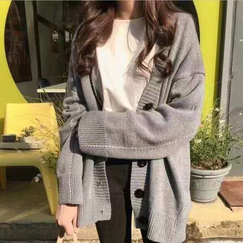 Áo khoác cardigan dệt kim màu sắc thời trang nữ tính