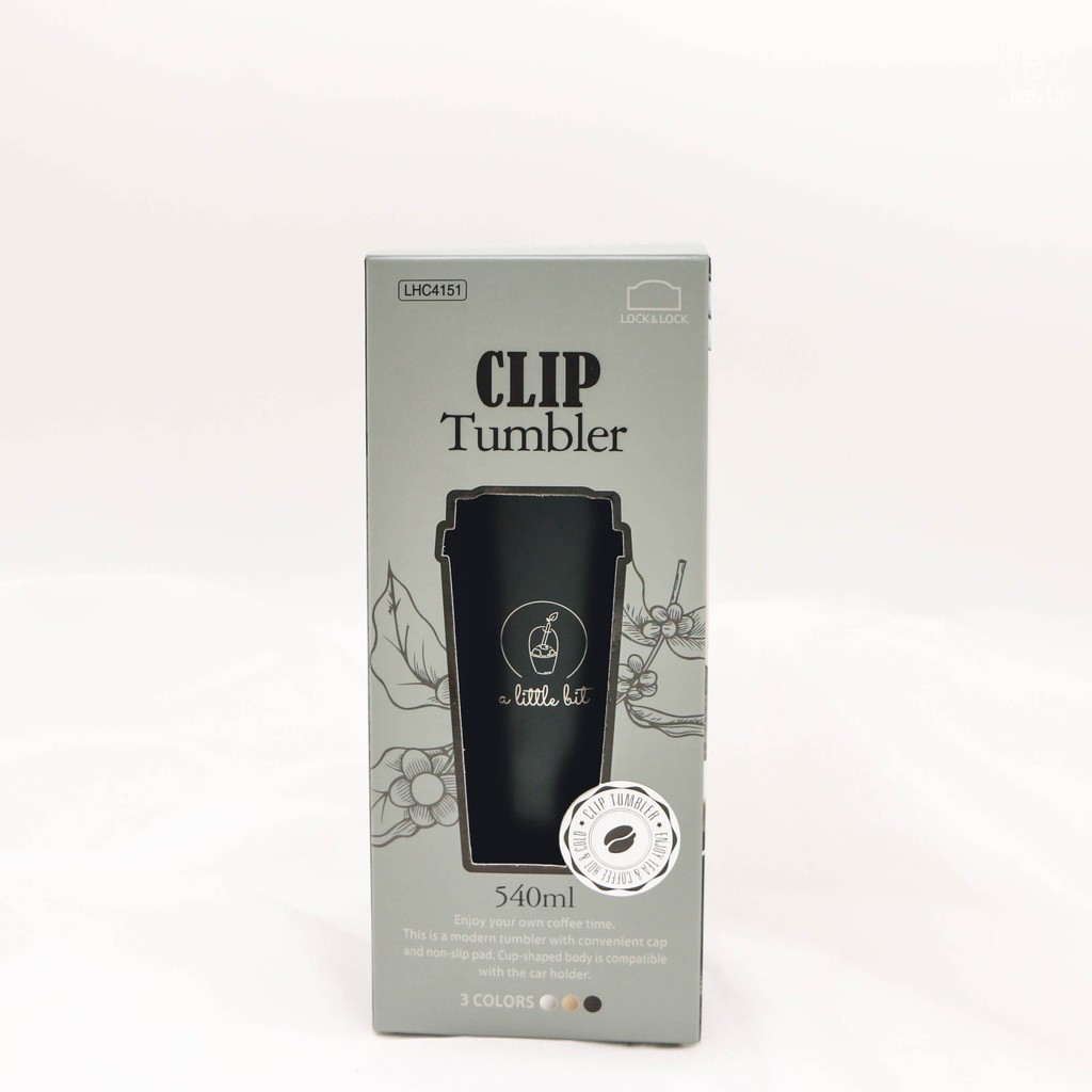 Ly giữ nhiệt Lock&amp;Lock Clip Tumbler x A Little Bit kèm cọ rửa và ống hút Inox