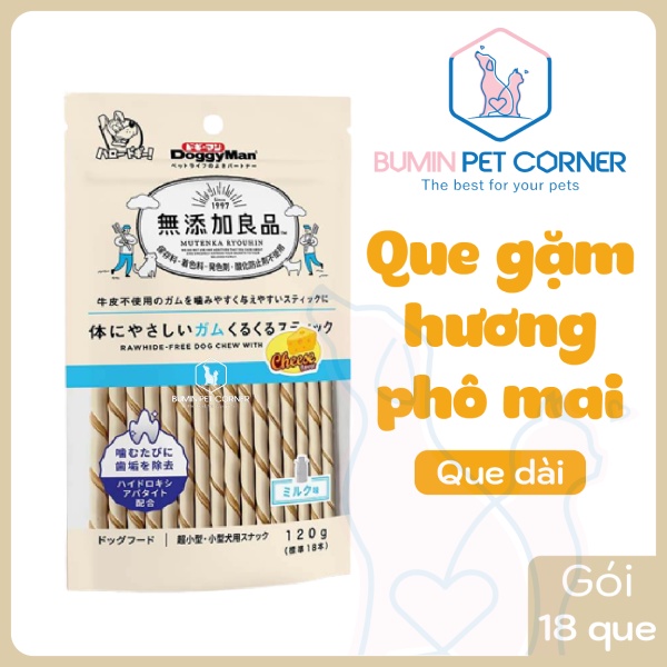 Que gặm cho chó hương phô mai Doggyman 120g