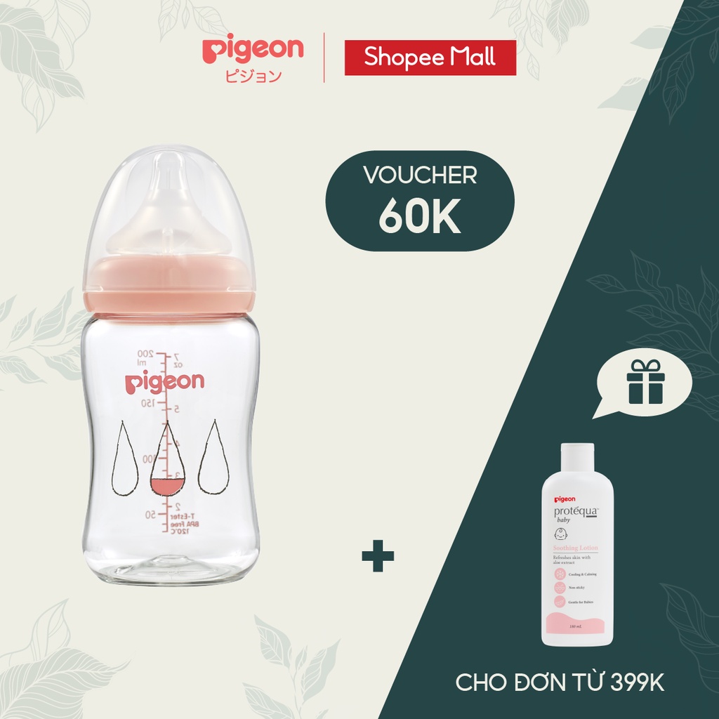 Bình sữa Pigeon T-Ester Plus – Giọt sương 200ml/300ml