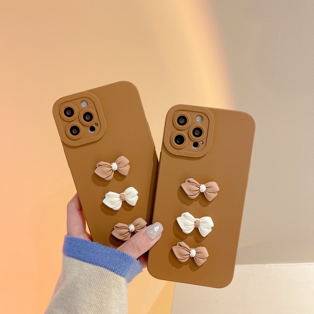 Ốp Điện Thoại TPU Mềm Đính Nơ 3D Cho Iphone 14 14pro 14 pro max 14 plus 13 pro max 12 pro max 11 pro max xs max xr x 7 8 plus