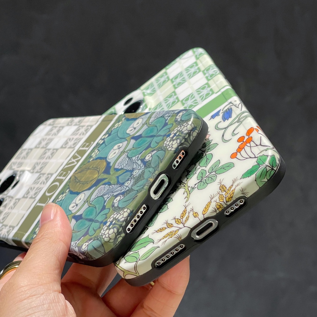 Ốp Điện Thoại Họa Tiết Kẻ Ô Và Hoa Sang Trọng Cho iphone 13 Pro Max i13 13pro 11ProMax i11 X XR Xs Max 7plus 8plus 12Pro 12 Pro Max