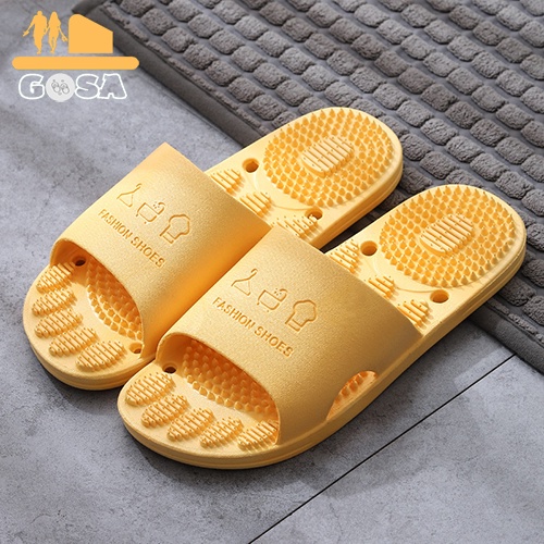Dép đi nhà tắm có hạt mát-xa, dép mang ở nhà bằng cao su dẻo đúc liền, mềm- bền - chống trơn trượt...