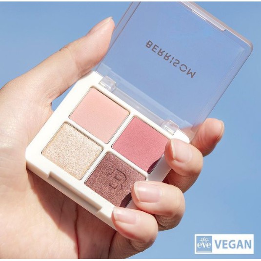 BẢNG PHẤN MẮT 4 Ô MÀU LẤP LÁNH SIÊU XINH BERRISOM REAL ME EYE PALETTE CHÍNH HÃNG - 9953