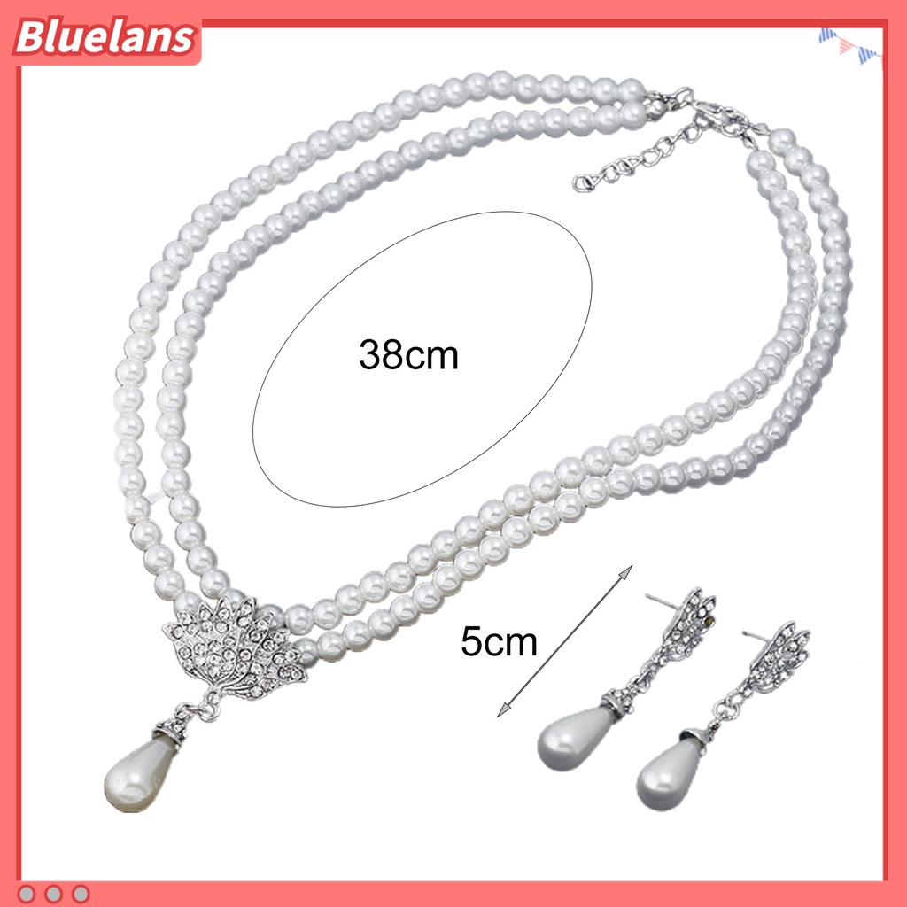 1 Set Vòng cổ Và Bông Tai Ngọc Trai Giả Thời Trang