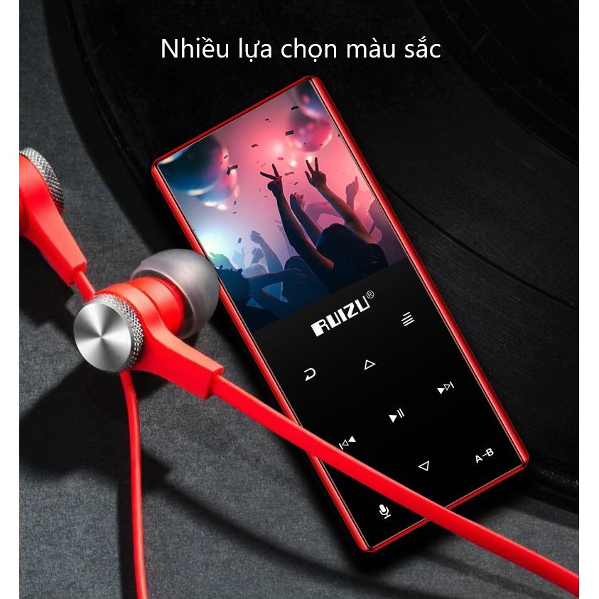 Máy nghe nhạc RUIZU D29 Bluetooth Màn cong 1.5D Hifi Lossless Loa ngoài kèm tai nghe