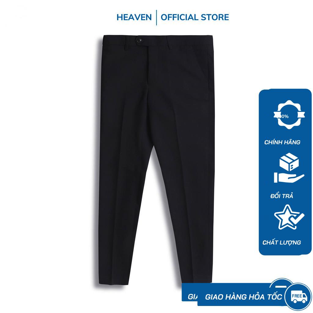 Quần Tây Nam - Quân Âu Nam Heaven Classic  Công Sở ĐEN Cá Tính Dáng Ôm Chuẩn Vải Co Giãn Không Nhăn Cao Cấp mã QA02